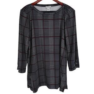 MULTIPLES Medium Super Soft Wearable Art to Wear Blouse Shirt Top Christmas